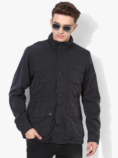 

Scotch & Soda Men Black Solid Casual Windcheater Jacket