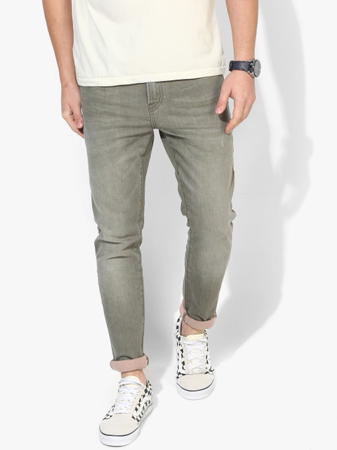 

Scotch & Soda Men Grey Washed Mid Rise Slim Fit Jeans