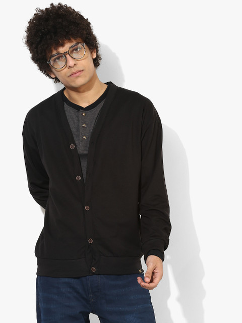 

YWC Men Black Solid Casual Jacket