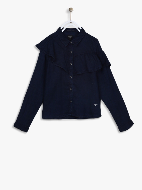 

Pepe Jeans Girls Navy Blue Casual Shirt