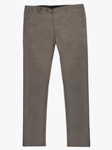 

John Miller Men Grey Solid Slim Fit Chinos