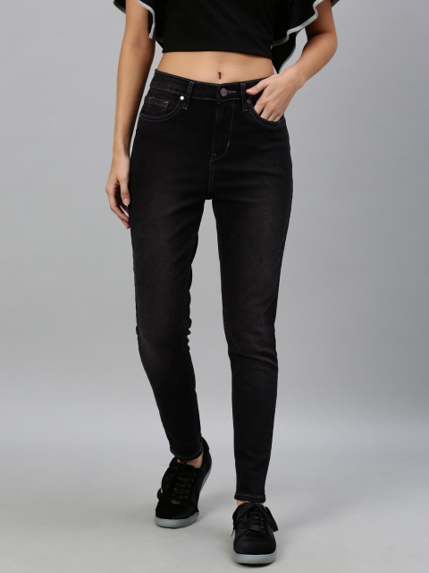 

Mast & Harbour Women Black Skinny Fit High-Rise Clean Look Stretchable Jeans