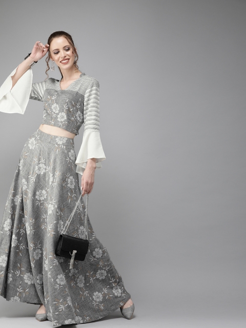 

AKS Grey Ready to Wear Lehenga with Blouse