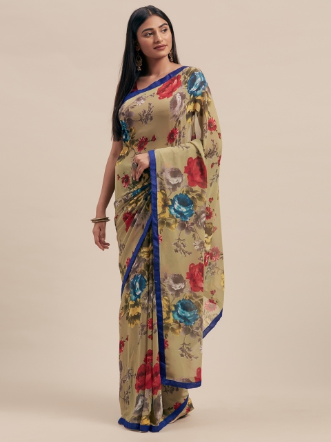 

KALINI Green Printed Poly Georgette Saree