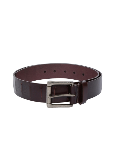 

Allen Solly Men Brown Textured Leather Belt