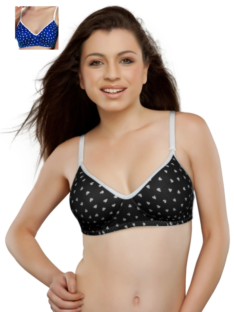 

Tweens Pack of 2 Padded T-shirt Bras TW-1344-1359-PR, Black