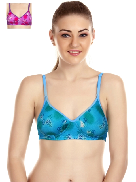 

Tweens Pack of 2 Printed T-shirt Bras TW-1390-1373-PR, Pink