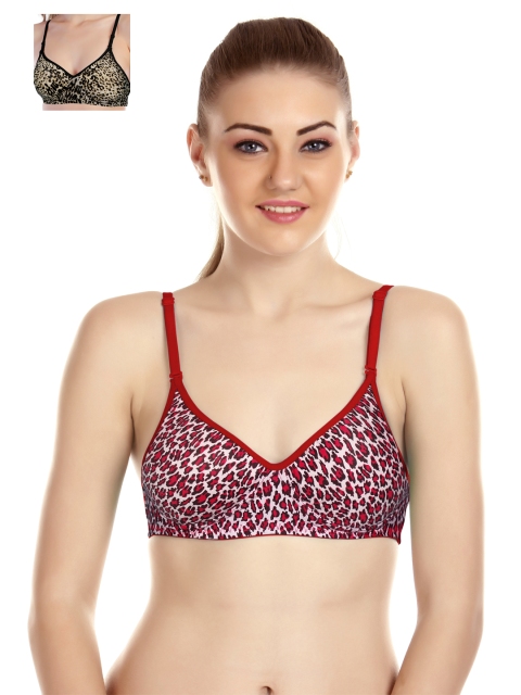 

Tweens Pack of 2 Printed T-shirt Bras TW-1398-13109-PR, Black