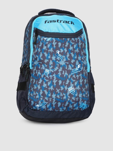 

Fastrack Unisex Blue & Black Graphic Printed Backpack