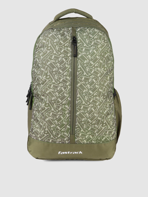 

Fastrack Unisex Olive Green Graphic Printed Backpack