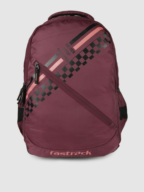 

Fastrack Unisex Burgundy Graphic Printed Backpack