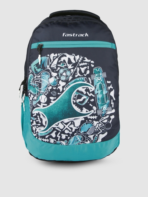 

Fastrack Unisex Blue & White Graphic Printed Backpack