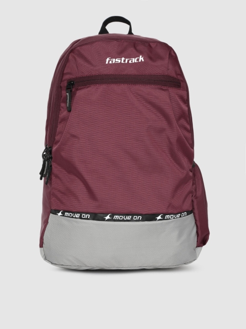 

Fastrack Unisex Brown & Grey Colourblocked Backpack