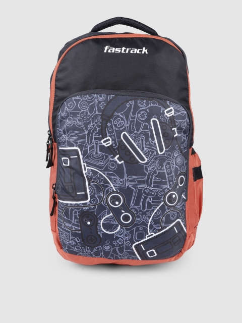 

Fastrack Unisex Navy Blue Graphic Printed Backpack
