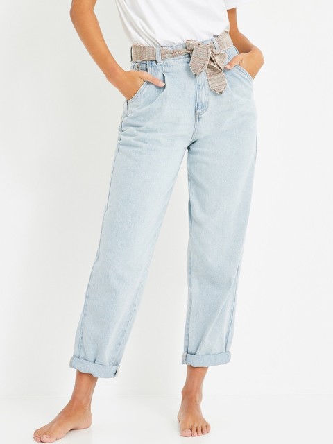

promod Women Blue Boyfriend Fit Mid-Rise Clean Look Jeans