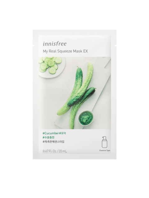 

Innisfree My Real Squeeze Mask EX - Cucumber 20 ml, White
