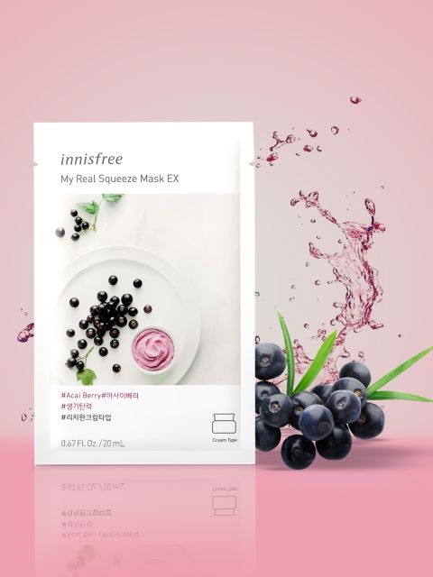 

Innisfree My Real Squeeze Face Mask EX - Acai Berry 20 ml, White