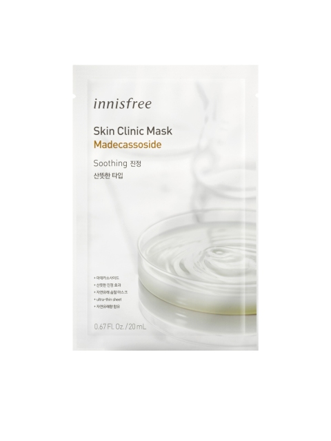 

Innisfree Unisex Skin Clinic Soothing Madecassoside Mask 20 ml, White