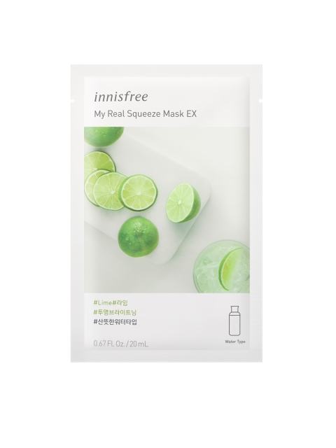 

Innisfree Unisex My Real Squeeze Mask EX - Lime, White