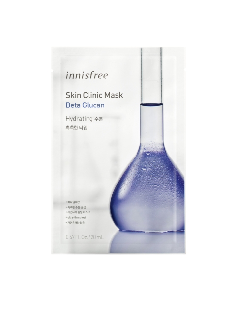 

Innisfree Unisex Skin Clinic Hydrating Beta Glucan Mask 20 ml, White
