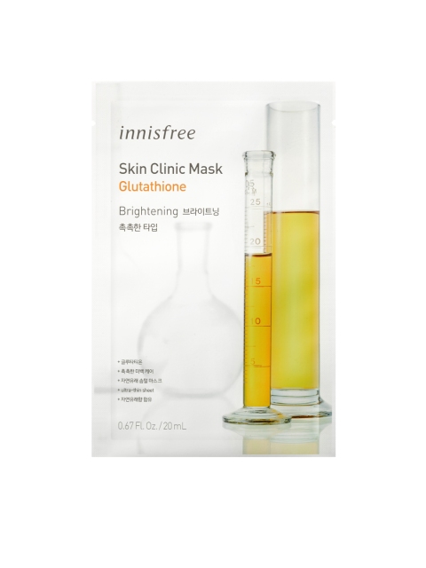 

Innisfree Unisex Skin Clinic Brightening Glutathione Mask, White