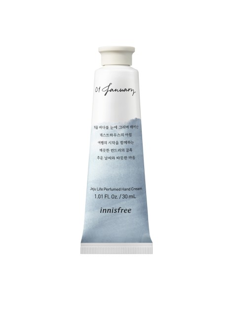 

Innisfree Jeju Life Perfumed Hand Cream - 01 January Guesthouse Laundry 30 ml, Blue