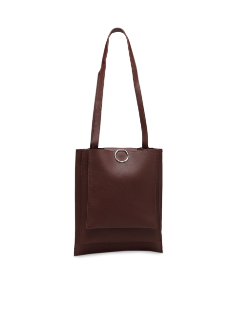 

Ladida Coffee Brown Solid Shoulder Bag