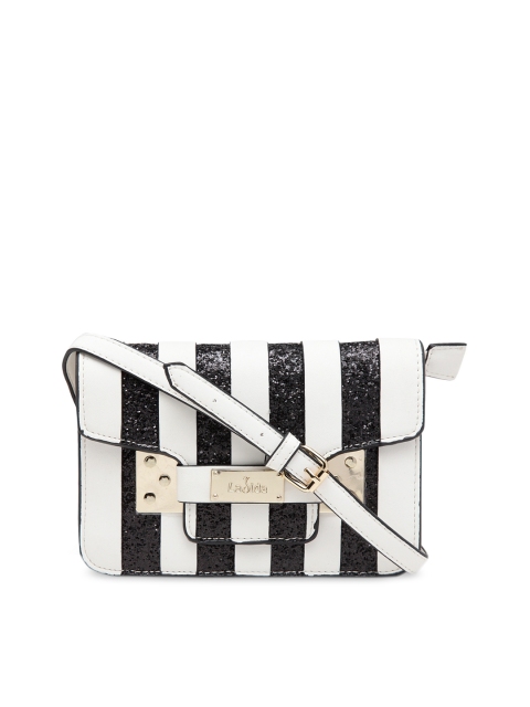 

Ladida White & Black Embellished Sling Bag