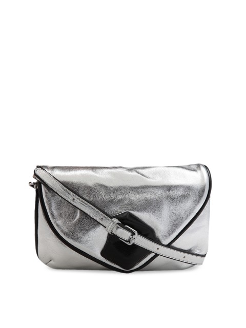 

Ladida Silver-Toned Solid Sling Bag