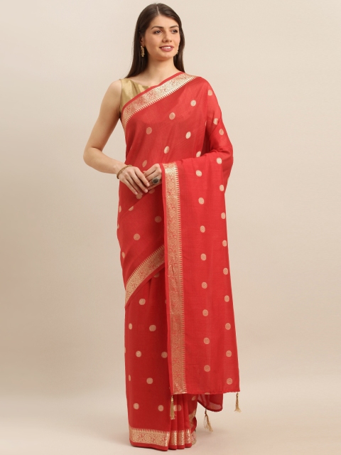 

Pisara Red Woven Design Silk Blend Saree