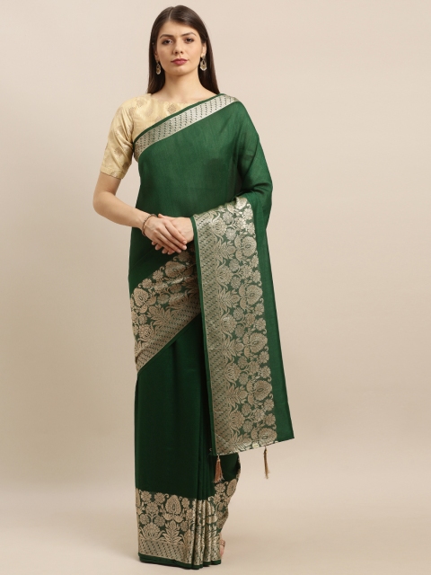 

Pisara Green & Beige Silk Blend Woven Design Saree