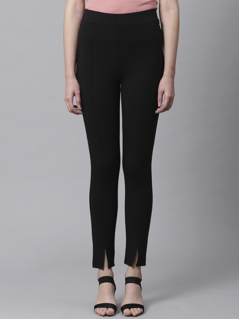 

Marks & Spencer Women Black Solid Treggings