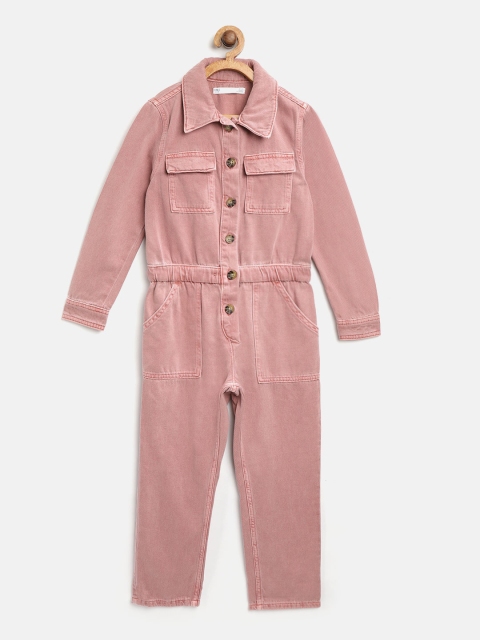 

Marks & Spencer Girls Dusty Pink Solid Basic Jumpsuit