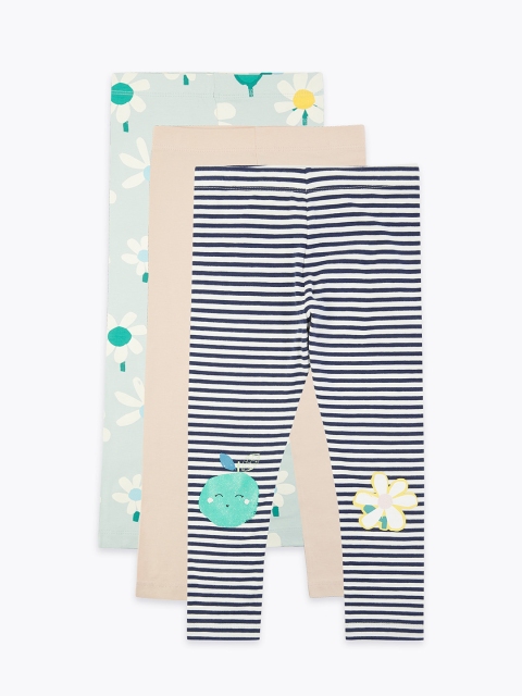 

Marks & Spencer Girls Pack Of 3 Leggings, Black