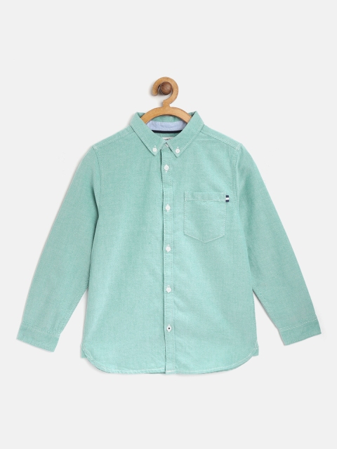 

Marks & Spencer Boys Green Solid Regular Fit Casual Shirt