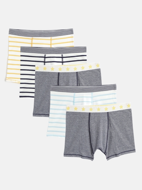 

Marks & Spencer Boys Pack of 5 Striped Trunks, White
