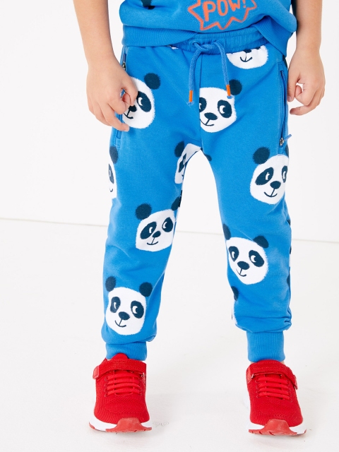 

Marks & Spencer Boys Blue & White Printed T-shirt with Pyjamas