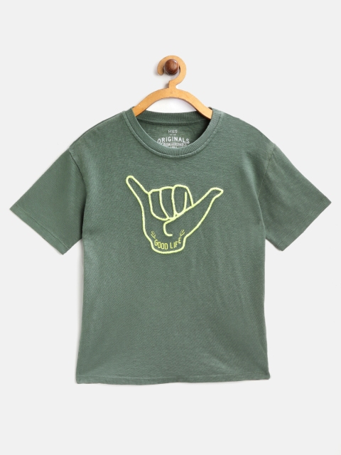 

Marks & Spencer Boys Olive Green Embroidered Round Neck T-shirt