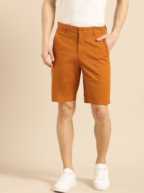 

United Colors of Benetton Men Mustard Brown Lightweight Solid Comfort Fit Shorts