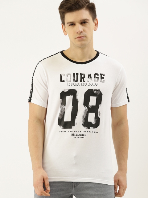 

Lee Cooper Men White Printed Round Neck T-shirt