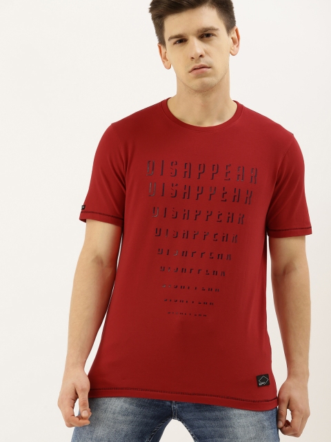 

Lee Cooper Men Red Printed Round Neck T-shirt