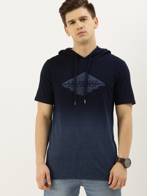 

Lee Cooper Men Blue Printed Hood T-shirt