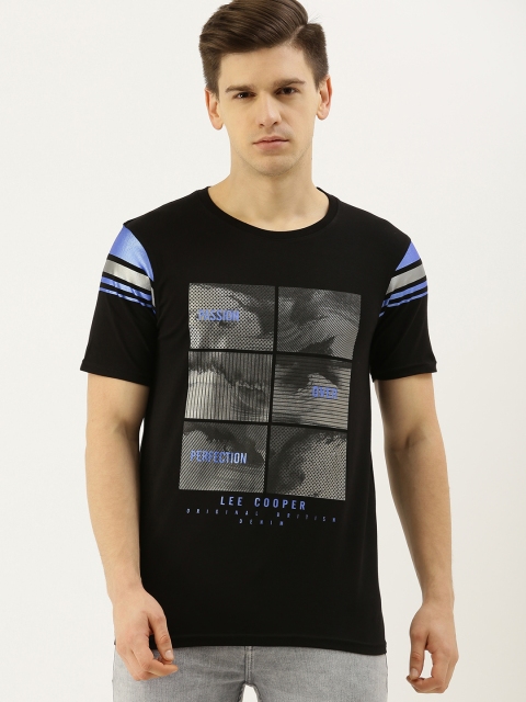 

Lee Cooper Men Black Printed Round Neck T-shirt