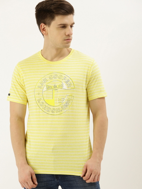 

Lee Cooper Men Yellow Printed Round Neck T-shirt