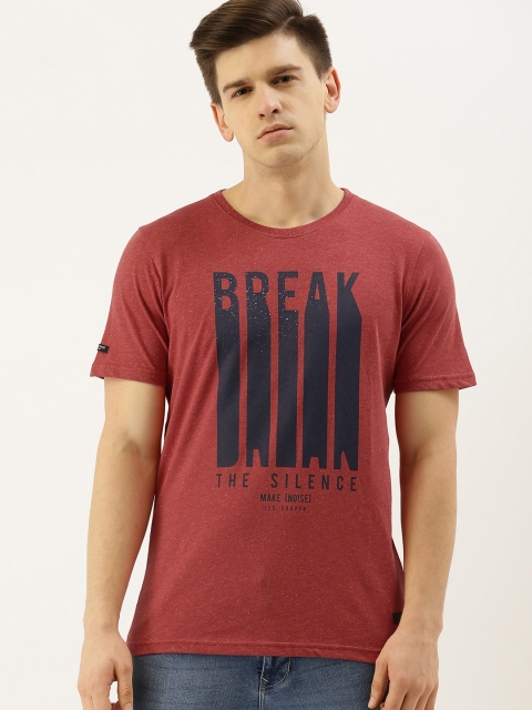 

Lee Cooper Men Red Printed Round Neck T-shirt