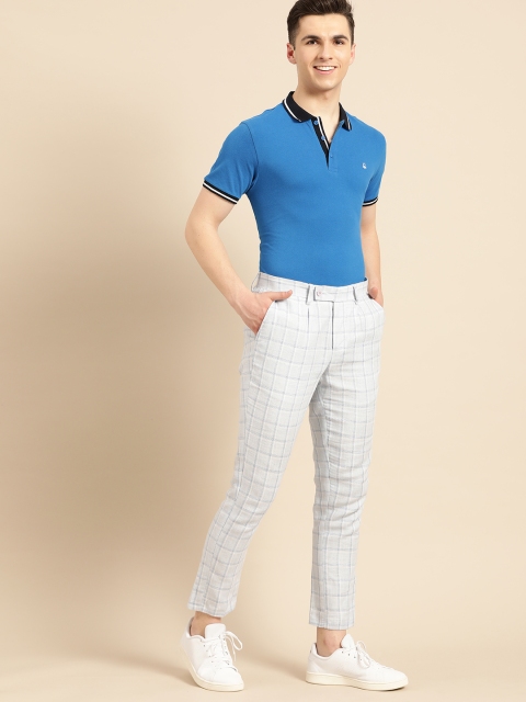

United Colors of Benetton Men Blue Solid Polo Collar T-shirt