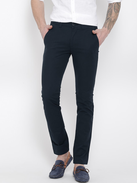 

United Colors of Benetton Navy Slim Chino Trousers, Navy blue