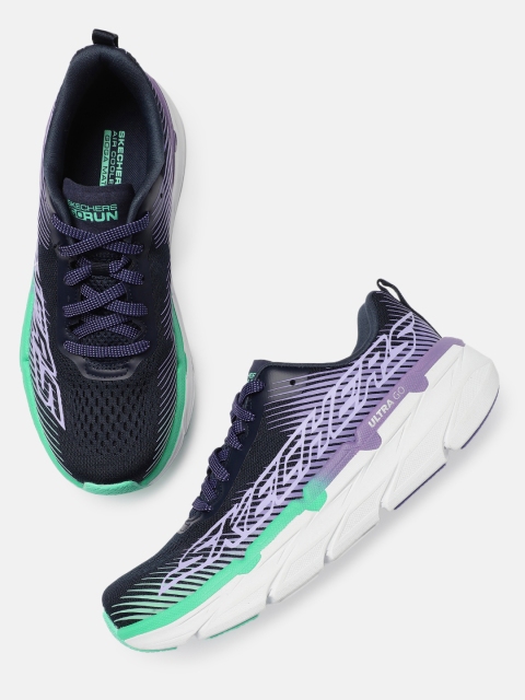 

Skechers Women Navy Blue & Lavender GO RUN MAX CUSHIONING PREMIER Running Shoes