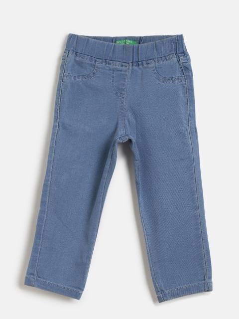 

United Colors of Benetton Girls Blue Solid Regualr Fit Jeggings