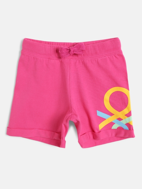 

United Colors of Benetton Girls Pink Printed Detail Shorts